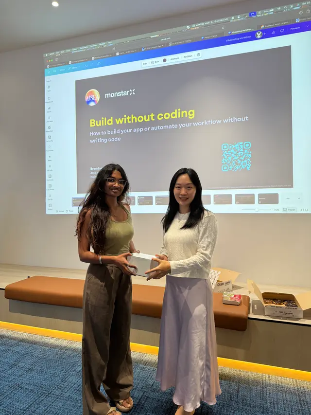 CloudLine Studio presenting at a build-without-coding workshop